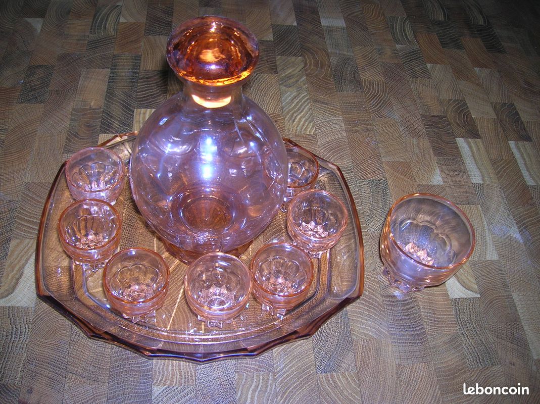 Ensemble verres liqueur avec plateau (image 1)