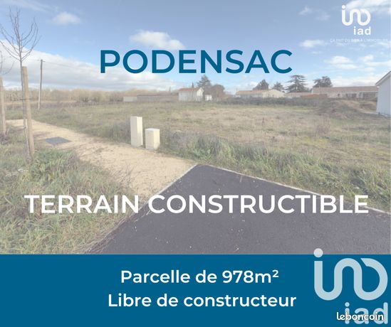 Terrain 978 m² podensac