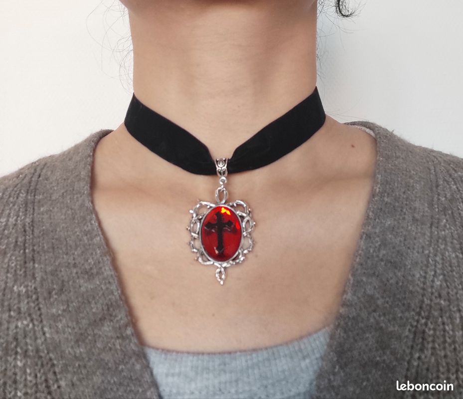 Collier Croix Noir Punk Collier Ras Du Cou Gothique Collier Pendentif Croix Crucifix En Cuir Noir Collier Chaine En Cire Tressee Collier Breloque Crucifix Bible Ton Noir Pour Femmes Aneneiceera