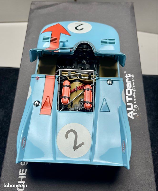 Miniature 1/18 auto art signature Porsche 908/03 Nürburgring 1971 Bell/ Siffert N2 Gulf réf87173 (image 9)