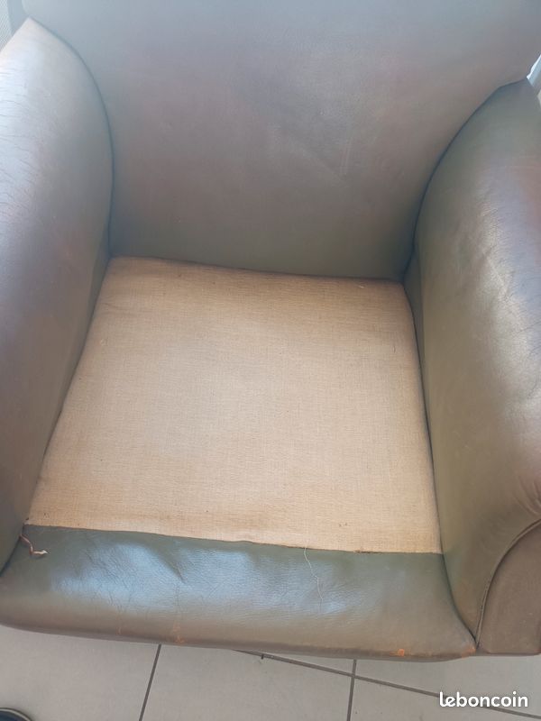 2 fauteuils cuir vintage (image 20)