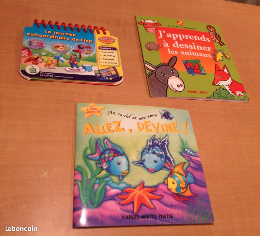 3 livres pour enfants 3/6 ans : "Arc en Ciel est ses amis", "j’apprends à dessiner les animaux, ... (image 1)
