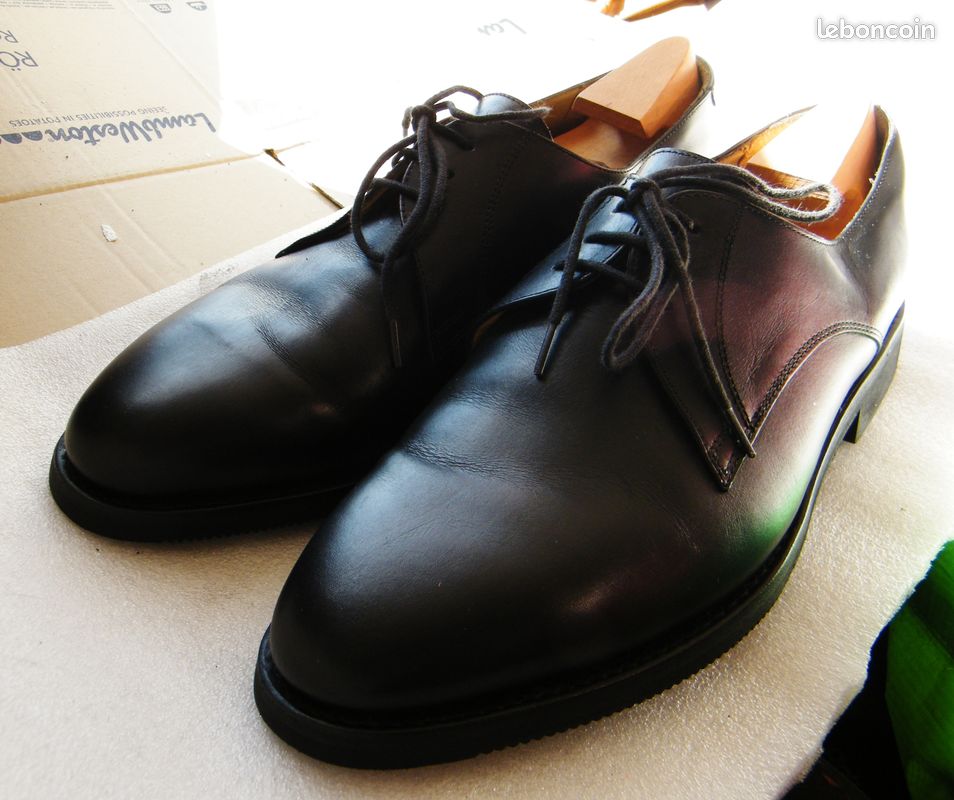 Chaussures en cuir noir Marbot (cousu Goodyear) tbe 45,5 46 homme (image 4)