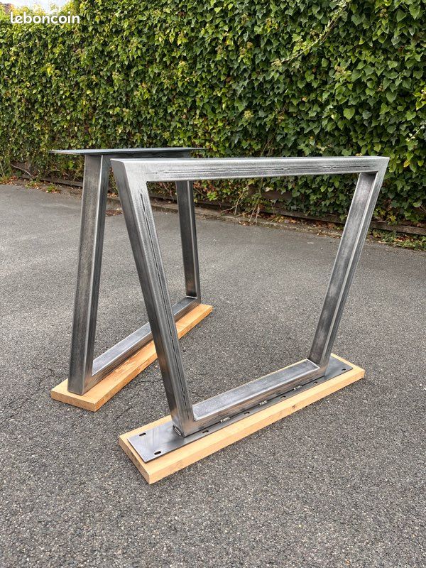 Pieds table à manger trapèzes, U sur mesures (image 3)
