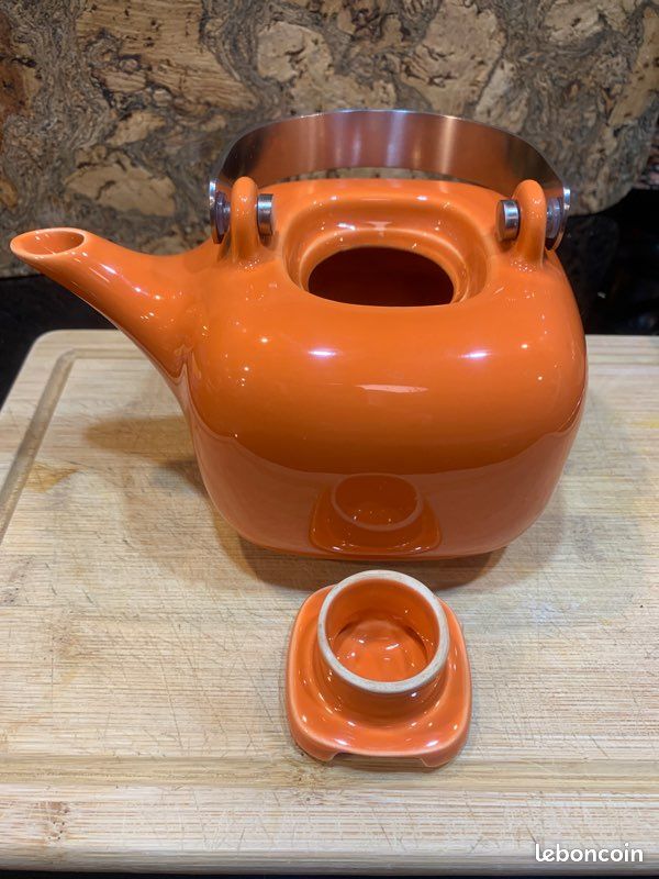 Très jolie théière en porcelaine orange (image 5)