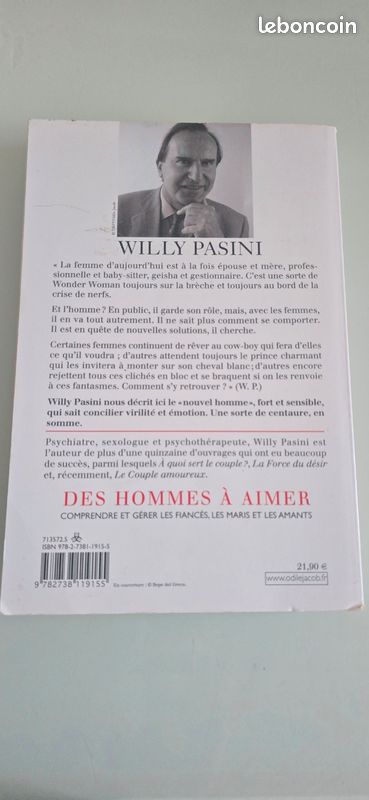 Des hommes a aimer. Comprendre et gérer les fiances, les maris et les amants. De Willy Pasini. Psychologie. 16.1 (image 2)