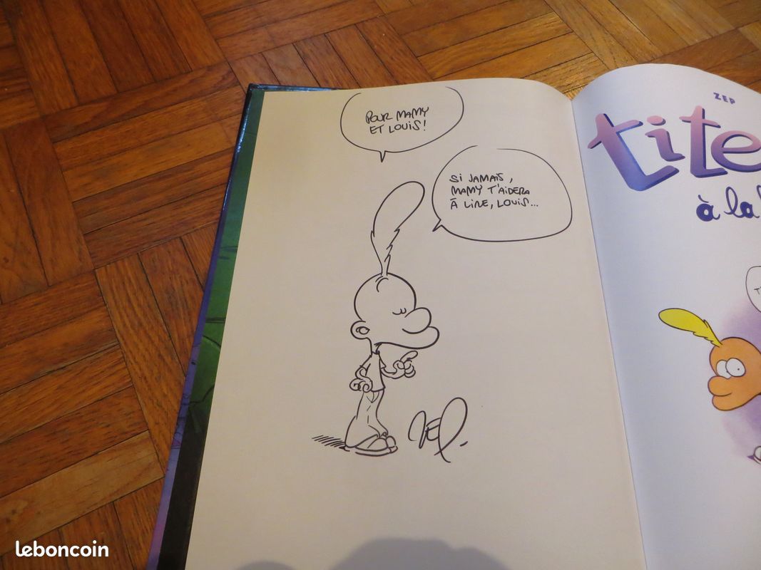 ZEP TITEUF dédicace dans tome 13 en EO (image 1)