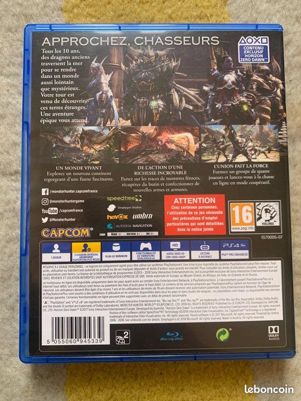 Jeu ps4 Monster Hunter World (image 3)