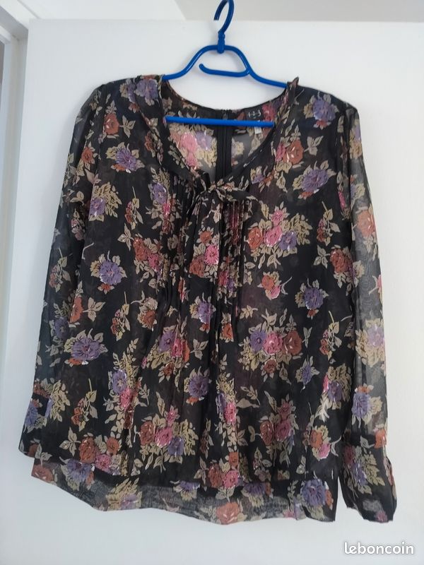 Blouse Transparente 123 Taille 42 - Multicouleur, En Polyester, Occasion Très Bon état