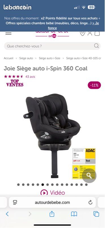 Siège auto Joie 360 (image 2)