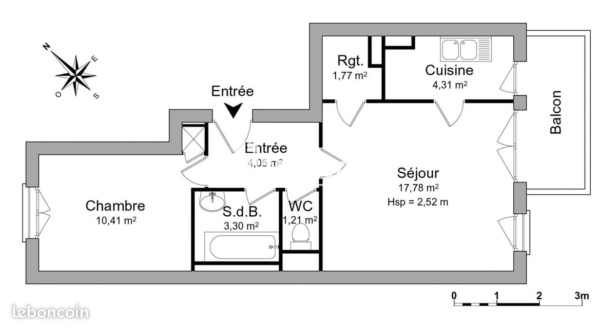 Appartement 2 pièces 43 m² · à Rueil-Malmaison · 43 m² · 937 €/mois