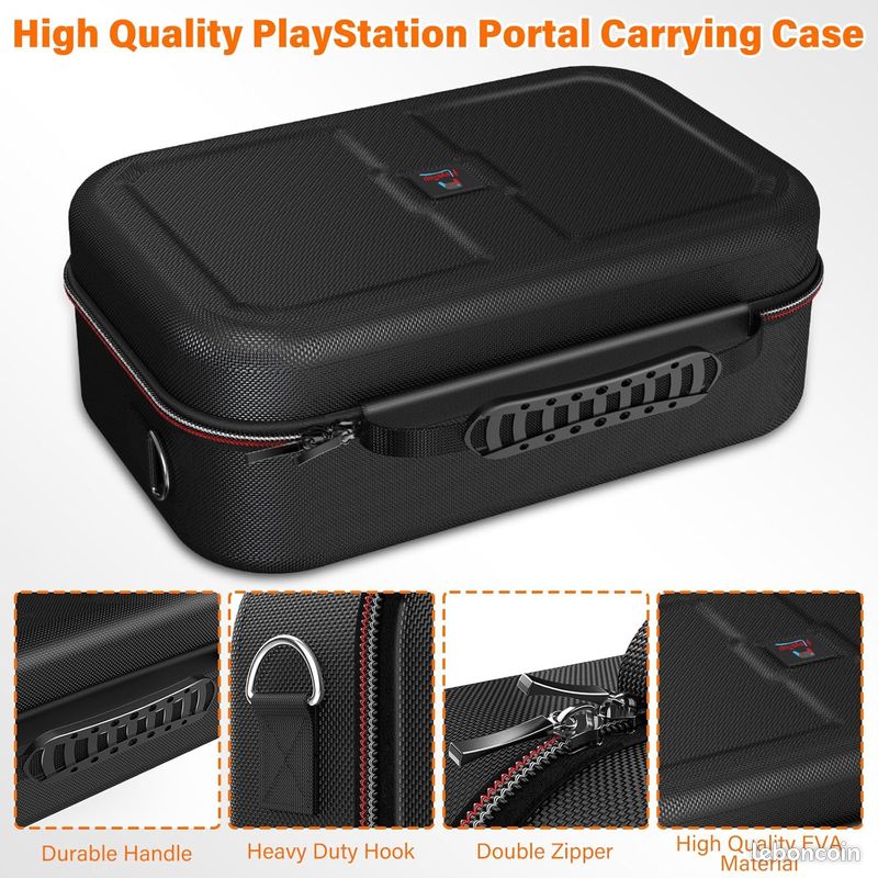 Sac pour Étui de Voyage PS Portal, Étui de Transport pour Console de Jeu Portable, Sac Rigide de Protection pour Console PlayStation 5 Portal, Accessoire Sac Uniquement