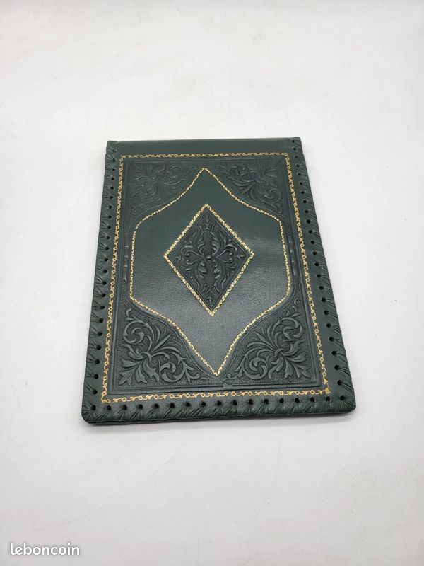 Lot de 2 protège-livres et protège-documents anciens – Décor relief – Vintage (image 8)