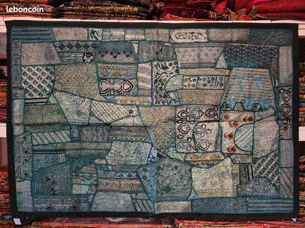Art indien : tenture murale patchwork (image 2)