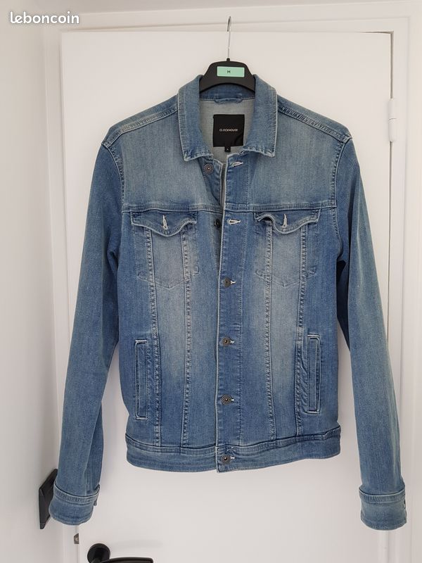 Blouson jean bleu C et A homme Vêtements