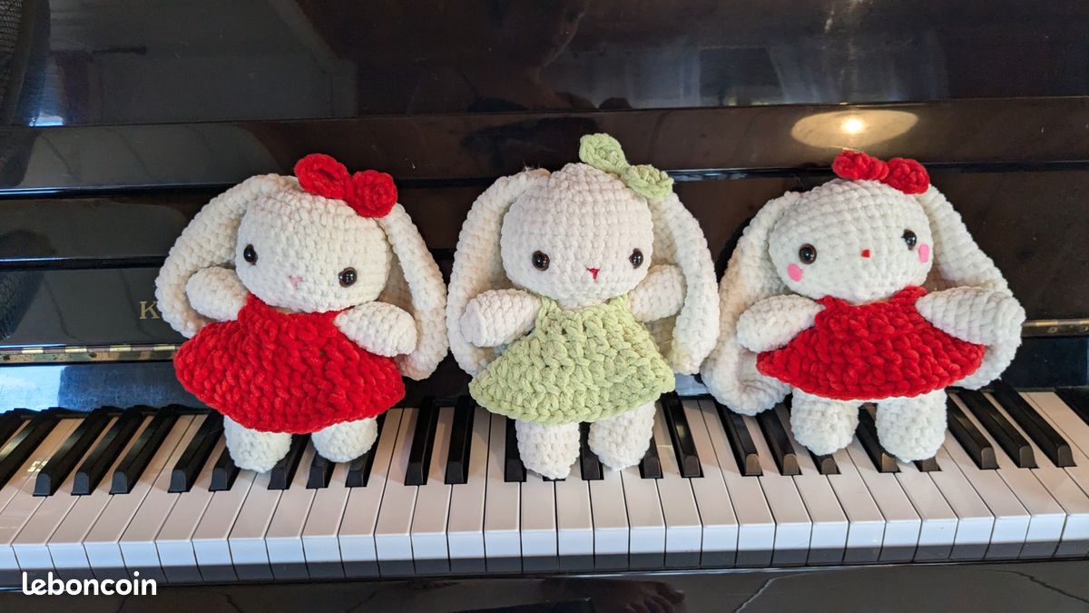 Peluche Lapin grande taille fait main au crochet (image 11)