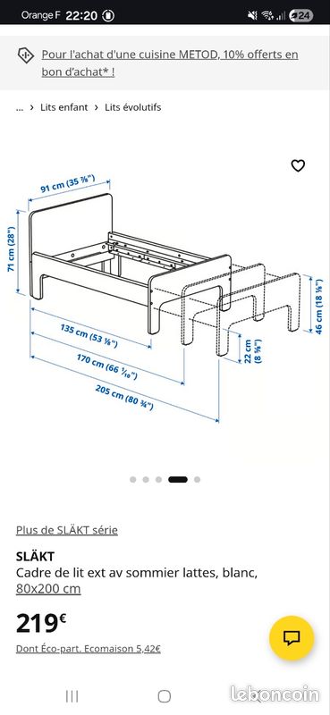 Lit enfant extensible complet slakt (image 3)