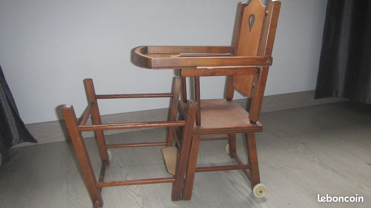 Chaise Miniature En Bois Pour Poupée - Ancienne Vintage - Occasion - Décoration Ou Jouet
