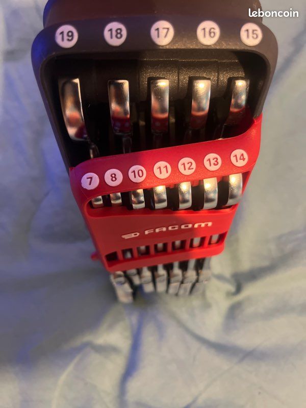 Coffret De 12 Clés Mixtes à Cliquet FACOM - Métriques De 7 à 19mm (Neuf)
