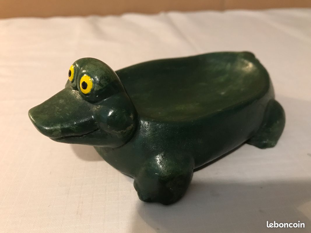 Crocodile en ciment longueur 15 cm (image 3)
