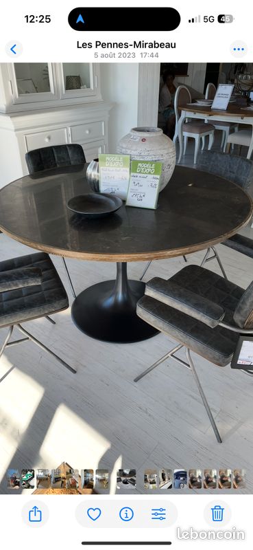 Magnifique table ronde et chaises assorties (image 1)