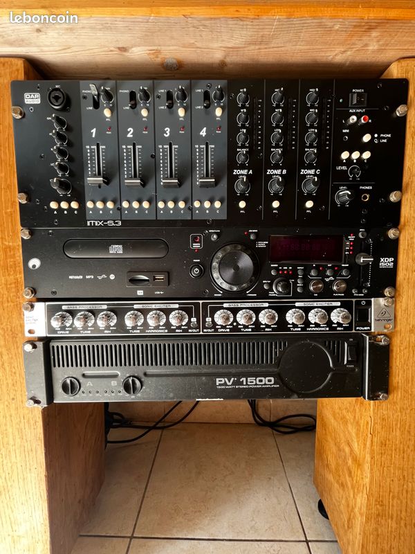 Système audio complet – Mixeur DAP, ampli Behringer PV1500 + enceintes (image 1)