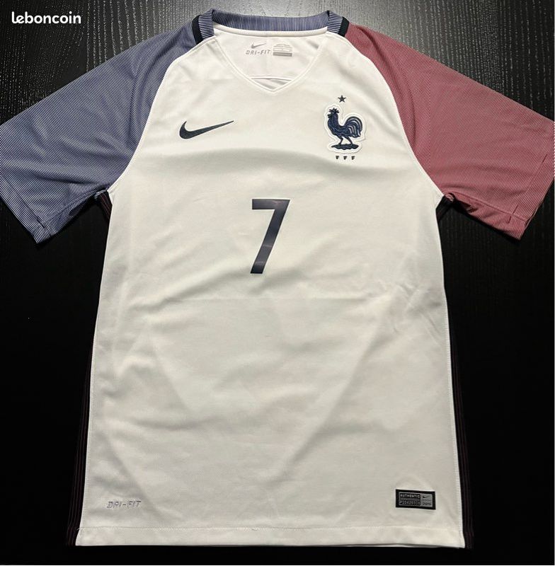 Flocage Griezmann #7 Équipe De France - Patch EURO 2016, Coupe Du Monde 2018/2022 (Taille Adulte)