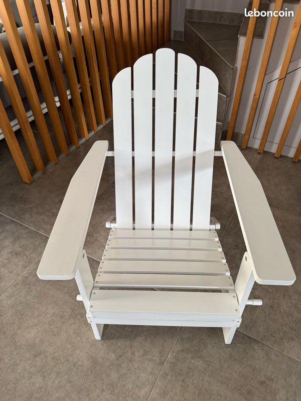 Chaise de jardin Adirondack blanche Ameublement
