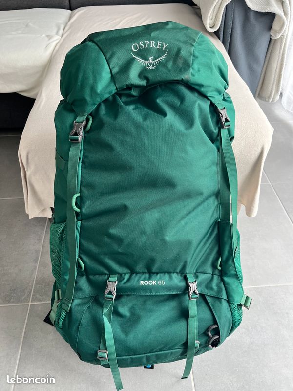 Osprey Rook 65 – Sac à Dos Trekking Homme, Sangles De Compression, Bretelles Ajustables, 65L, Robuste Et Confortable