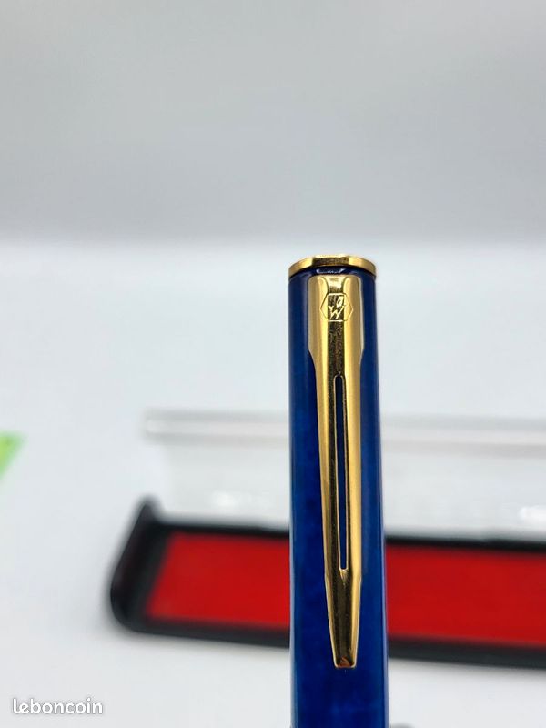 #XO - Coffret 2 stylos plume Waterman & Lip noir bleu finitions dorées vintage (image 7)