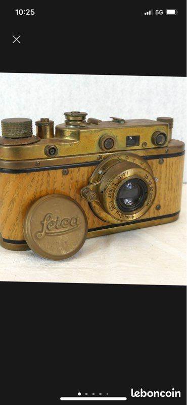 Appareil photo zorki urss ,repro leica vintage gainage bois (image 1)
