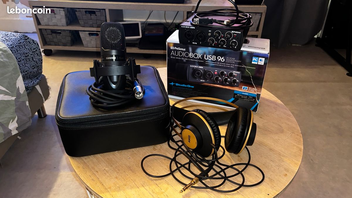Pack Home Studio PreSonus Audiobox USB 96 + Micro Shure PGA27 + Casque AKG K92 (image 4)