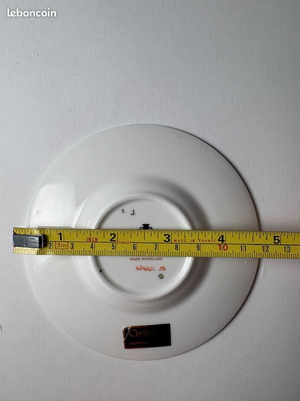 Tasse soucoupe porcelaine Wedgwood Bone China England vintage (image 5)