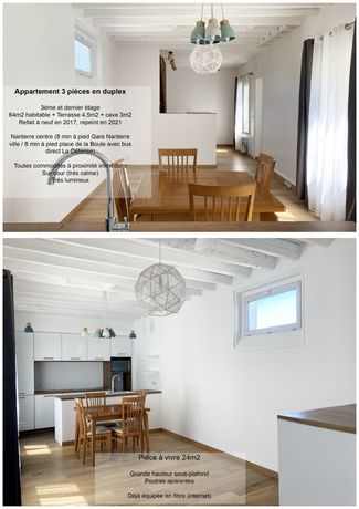 Appartement a louer nanterre - 3 pièce(s) - 64 m2 - Surfyn