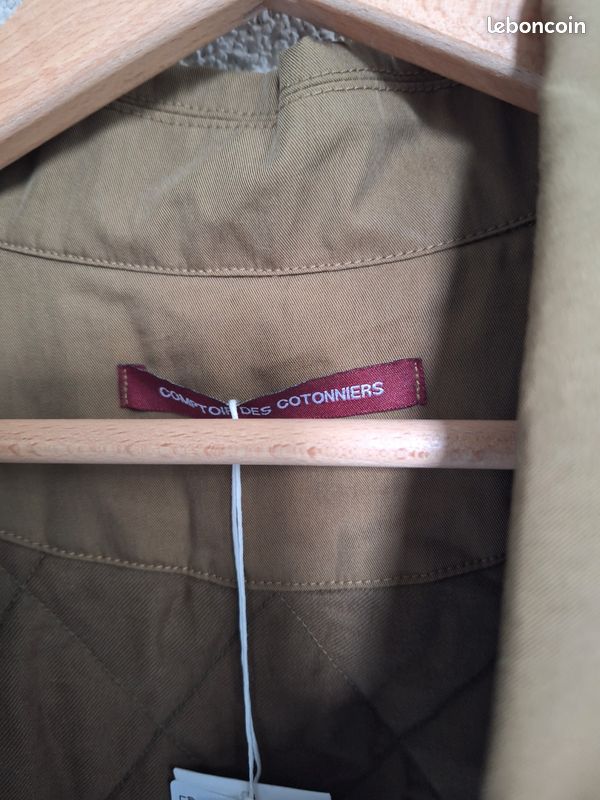 Blouson Léger Femme Comptoir Des Cotonniers Taille 40 - Toile Beige Kaki, Parfait état