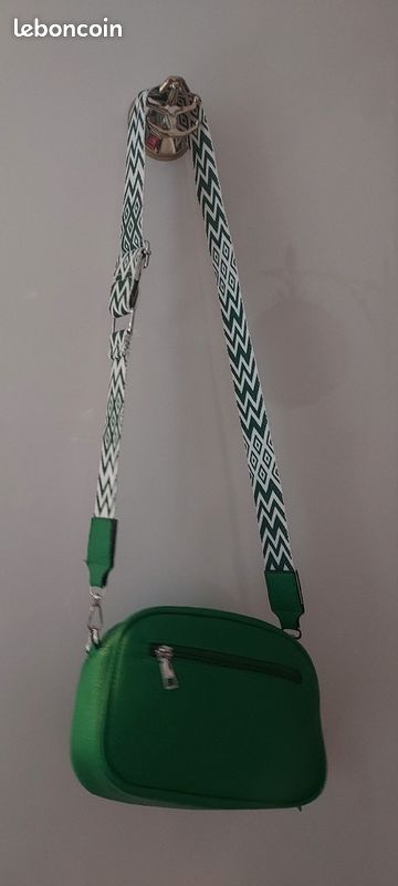 Sac bandoulière vert émeraude neuf (image 2)