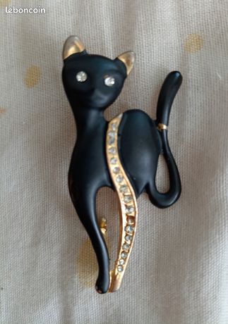 Broche laiton doré - Chat - Les Petites Hirondelles