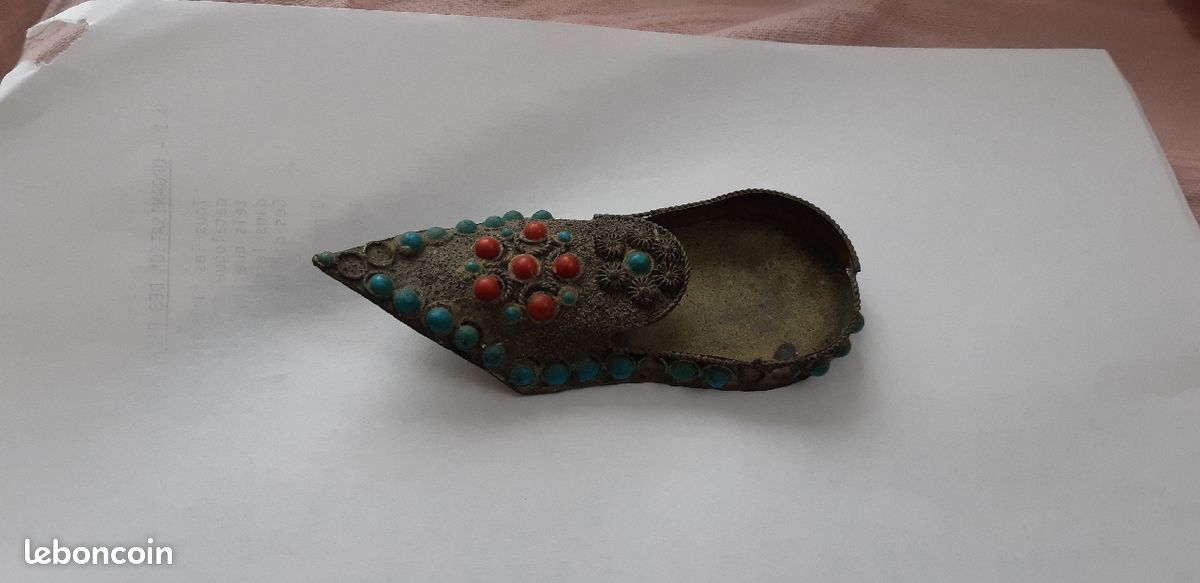 Babouche metal et pierres (image 1)