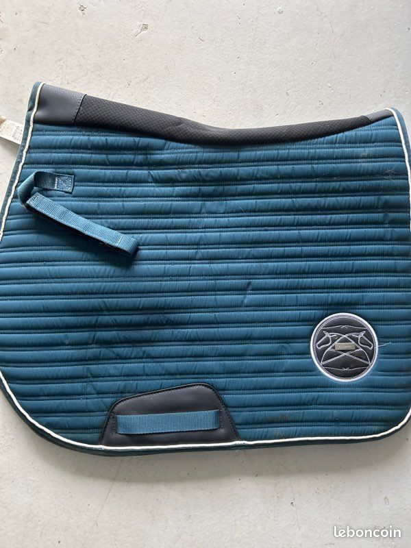Tapis d’équitation fouganza décathlon turquoise vert (image 1)