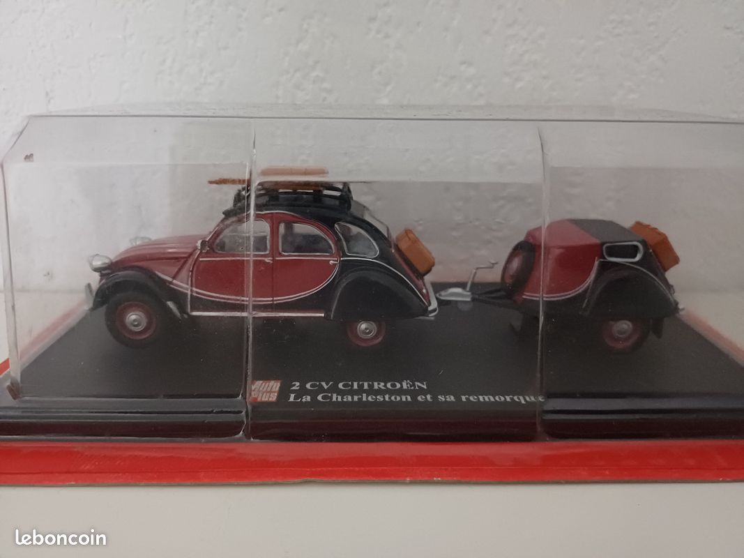 Miniature 43eme Citroën 2cv avec sa remorque - Collection