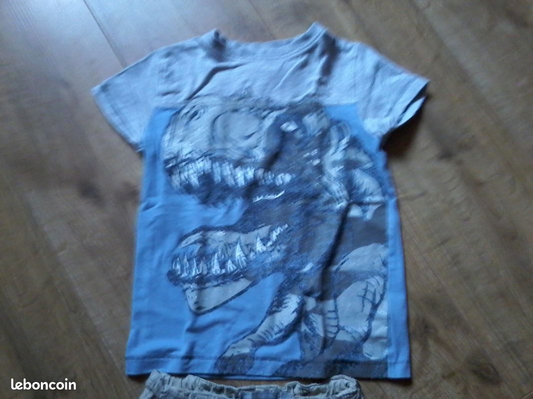 Bermuda et t shirt dinosaure 4ans (image 3)