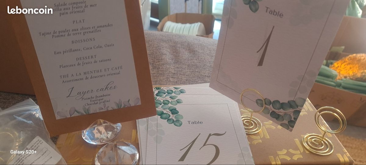 Numéro de tables pour mariage et leur support (image 2)