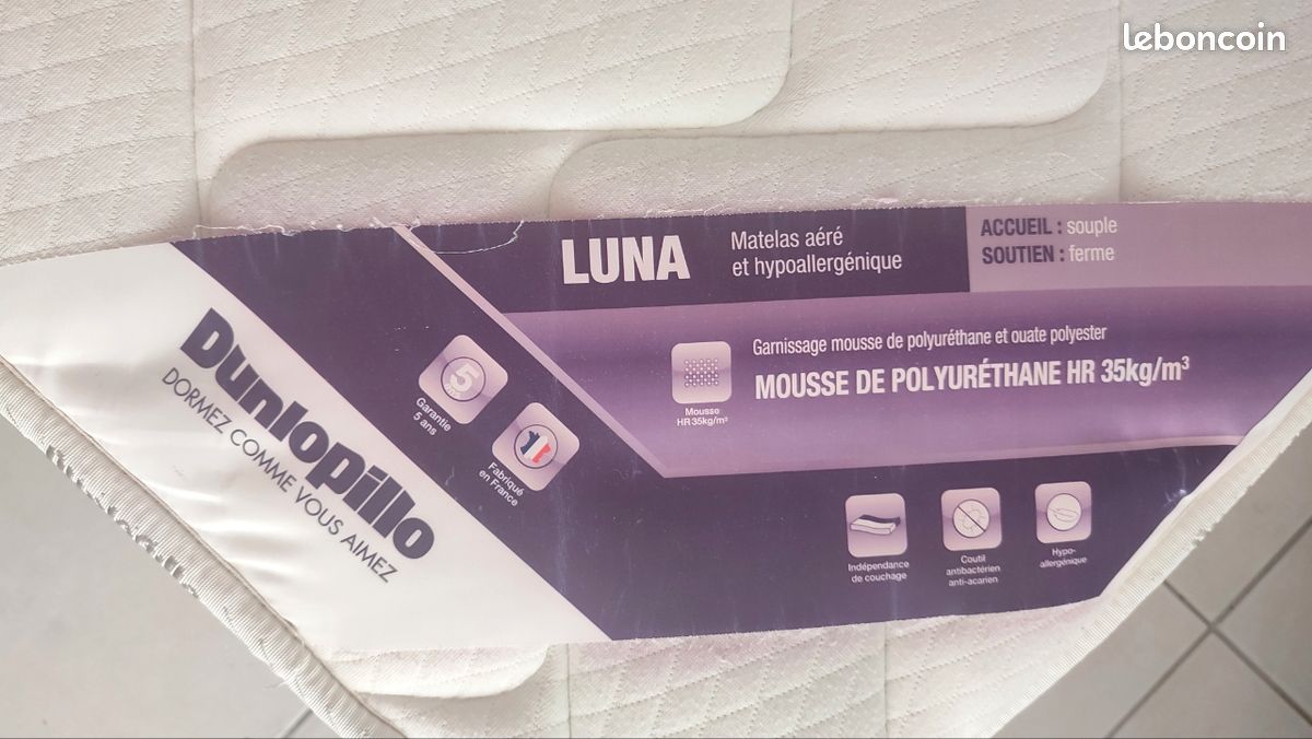 Banquette Clic-Clac Matelas Dunlopillo LUNA très bon état (image 3)