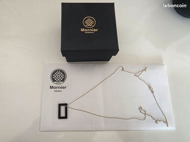 Collier Céramique Et Chrome WG131 - Occasion En Bon état - Bijou Vintage Genève