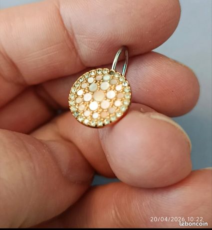 Fossil Boucles D'Oreilles En Acier Inoxydable Disc Pour Femmes - Boutons D'Oreilles Élégants Or Rose