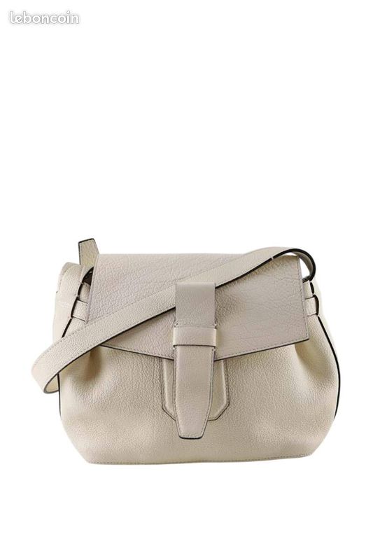 Sac porté épaule Charlie en cuir écru Lancel Accessoires
