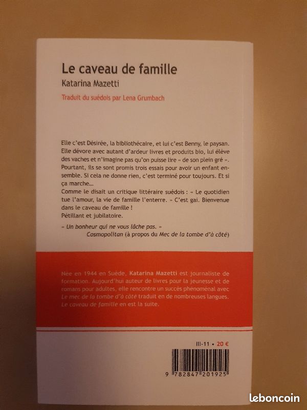 Livre le caveau de famille de katarina mazetti (image 2)