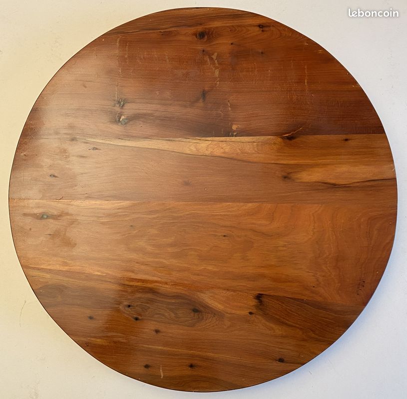 Grand Plateau De Table En Acajou Massif , Ancien Plateau En