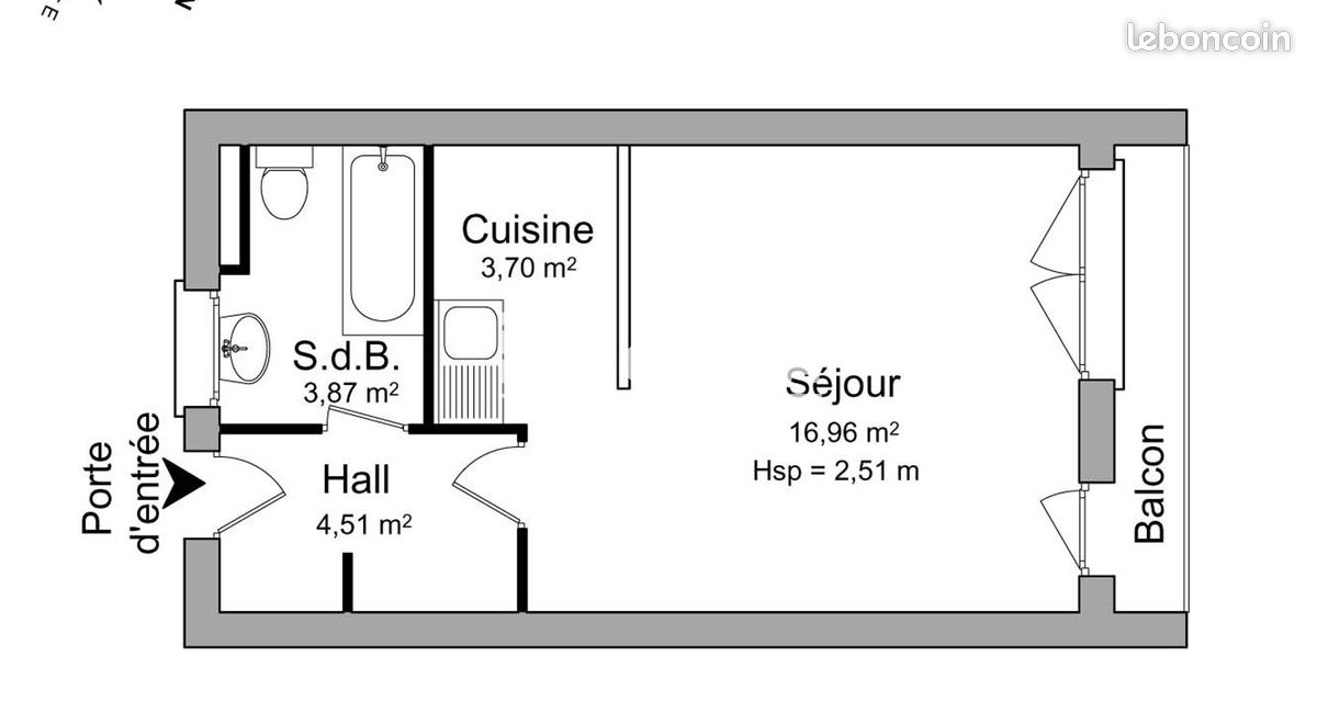 Appartement 1 pièce 29 m² · à Châtillon · 29 m² · 727 €/mois