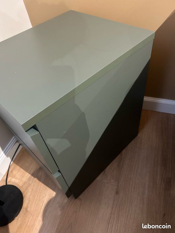 Table de nuit verte x2 (IKEA MALM) (image 8)